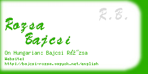 rozsa bajcsi business card